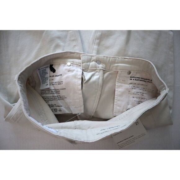 AG Adriano Goldschmied Women Sz 27 Gray/Beige Prima Crop Cigarette Leg Pants - Picture 3 of 10